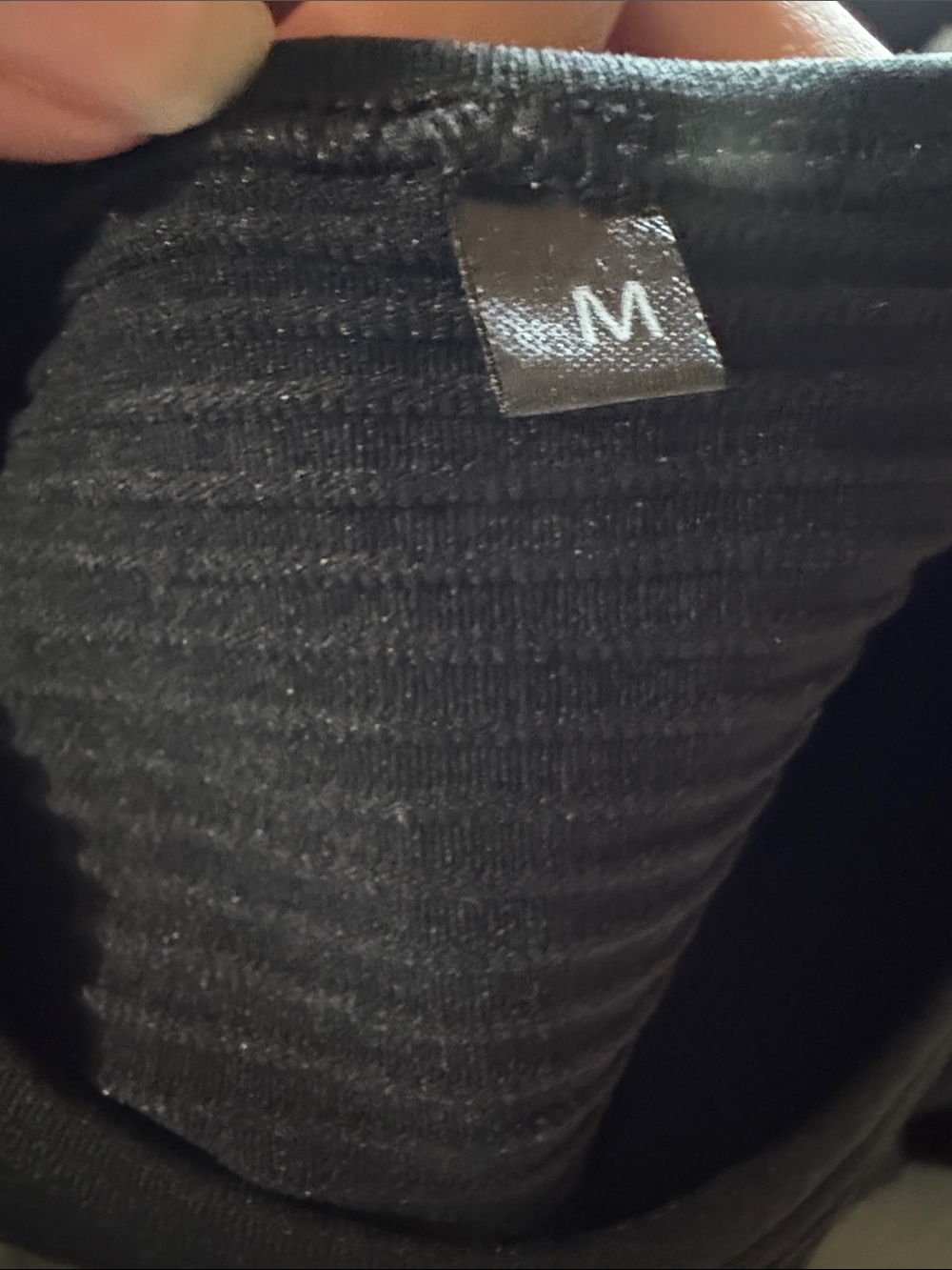 Alphalete Black Cropped Ribbed Panel Short Sleeve Tee - Picture 4 of 4